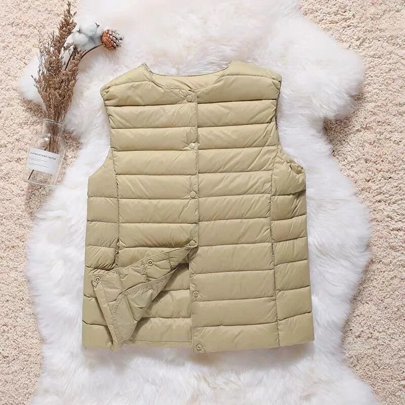 Zoe Femme Gilet Imperméable – Léger, Polyvalent & Élégant avec Poches Pratiques