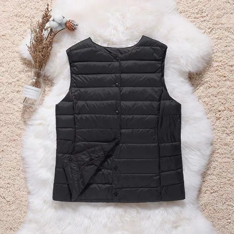 Zoe Femme Gilet Imperméable – Léger, Polyvalent & Élégant avec Poches Pratiques
