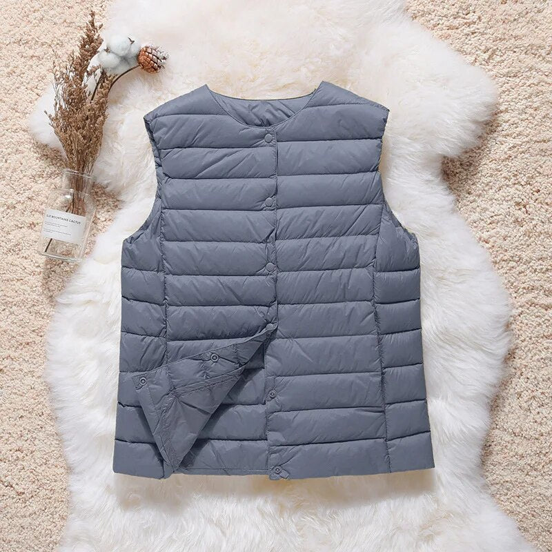 Zoe Femme Gilet Imperméable – Léger, Polyvalent & Élégant avec Poches Pratiques