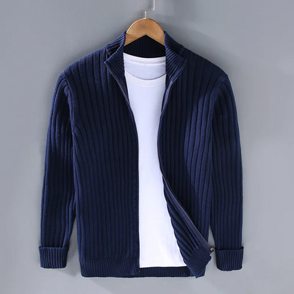 Drake Cardigan Homme – Gilet Zippé Moderne en Maille Douce au Style Intemporel
