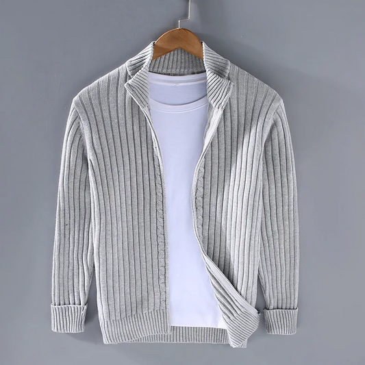 Drake Cardigan Homme – Gilet Zippé Moderne en Maille Douce au Style Intemporel
