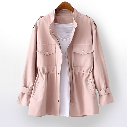Julie Femme Imperméable Coton Ciré – Manteau Étanche Élégant & Léger pour Mi-Saison