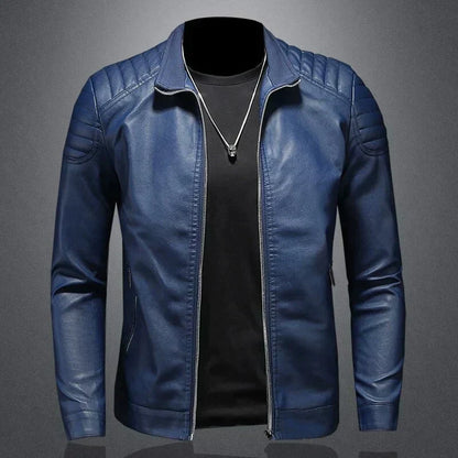 Lance Veste Homme en Cuir – Élégante, Confortable avec Coupe Régulière & Fermeture Éclair