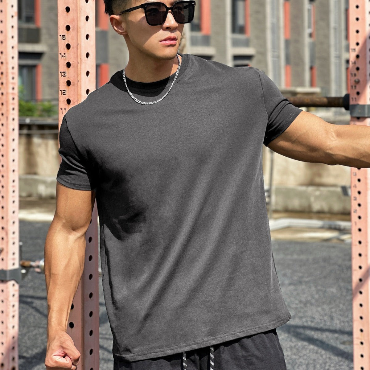 Liam Men's Sports T-Shirt – Loose Fit Cotton Short Sleeve with Breathable Design