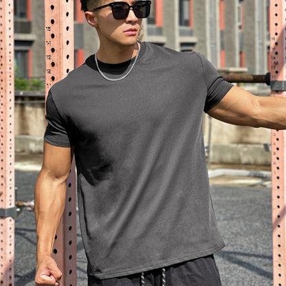 Liam Men's Sports T-Shirt – Loose Fit Cotton Short Sleeve with Breathable Design