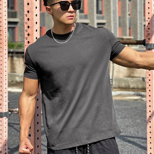 Liam Men's Sports T-Shirt – Loose Fit Cotton Short Sleeve with Breathable Design