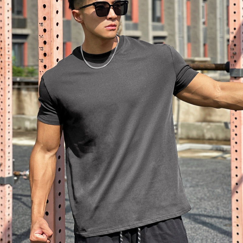 Liam Men's Sports T-Shirt – Loose Fit Cotton Short Sleeve with Breathable Design