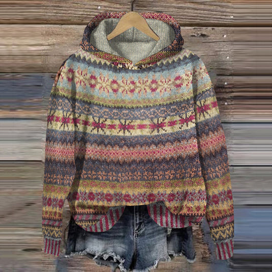 Miriam Hoodie Femme – Sweat à Capuche Vintage Confortable et Polyvalent pour le Quotidien