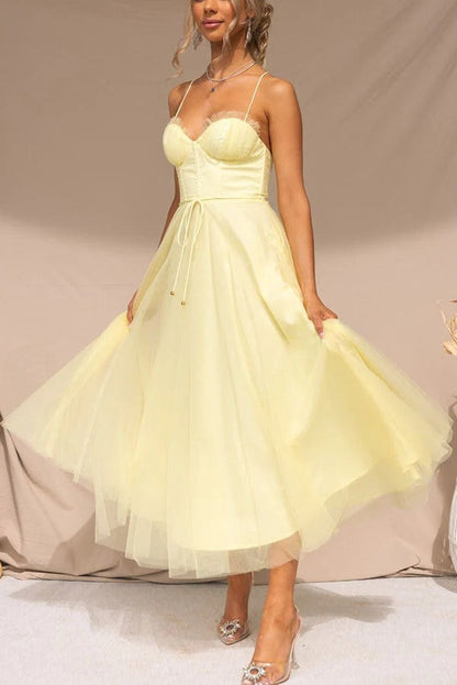 Ariana Robe Maxi Femme – Élégante Robe Longue d’Été sans Manches avec Encolure Ronde