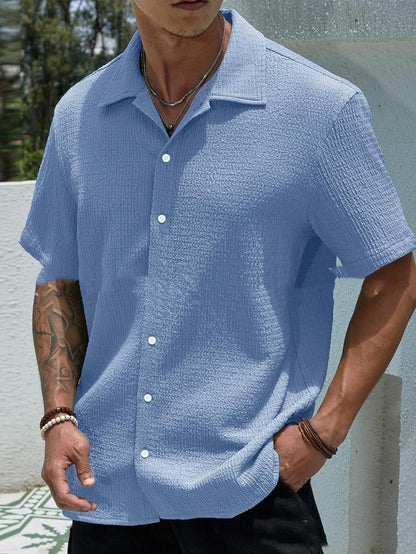 Jay Chemise Décontractée Homme – Chemise Courte Moderne pour Été, Vacances & Quotidien