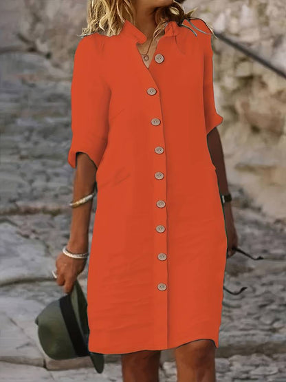 Robe Midi Femme Isabella – Robe Élégante Décontractée avec Design Simple & Coupe Confortable