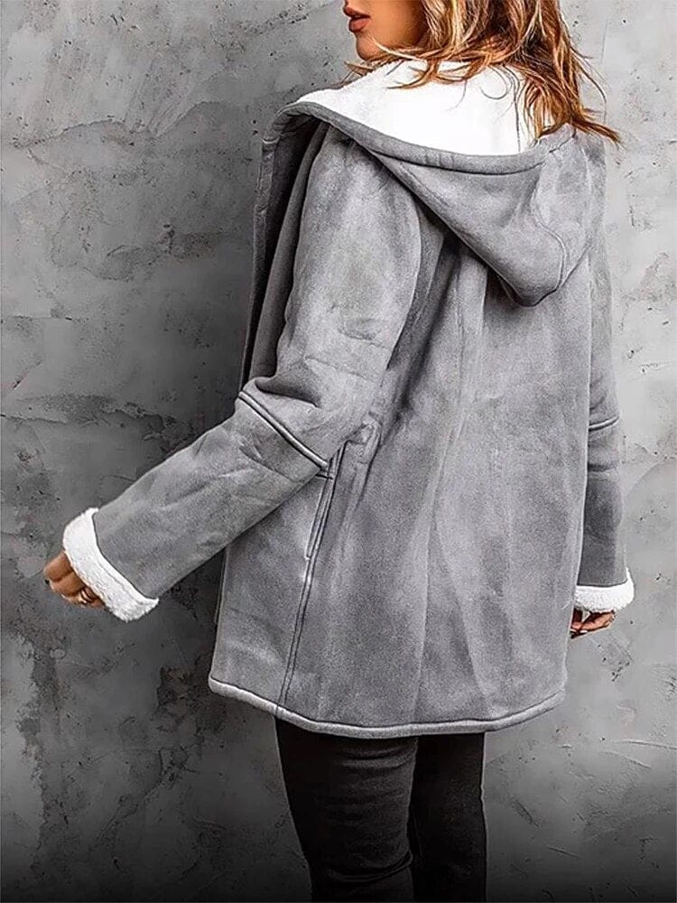 Liana Veste Femme Hiver – Chaude, Doublure Confortable avec Capuche & Style Décontracté