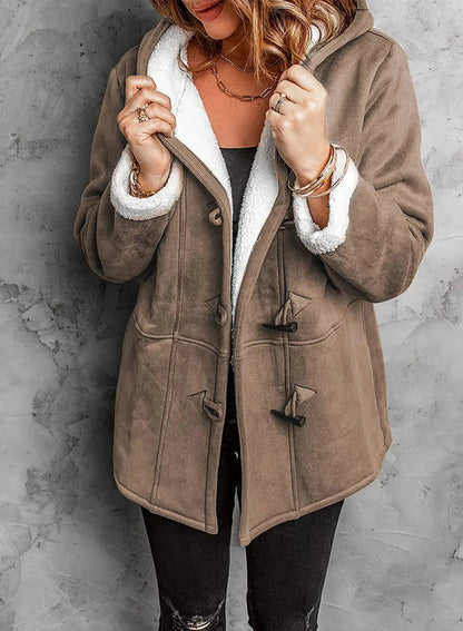 Liana Veste Femme Hiver – Chaude, Doublure Confortable avec Capuche & Style Décontracté