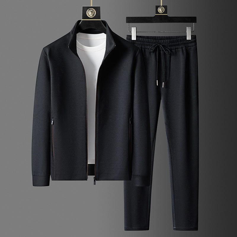 Reynold Elegant Men's Tracksuit – Premium Zip-Up Set with Fitted Pants & Breathable Fabric