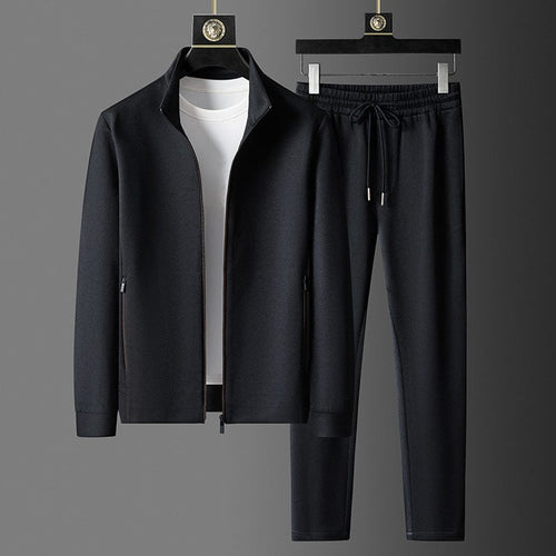 Reynold Elegant Men's Tracksuit – Premium Zip-Up Set with Fitted Pants & Breathable Fabric