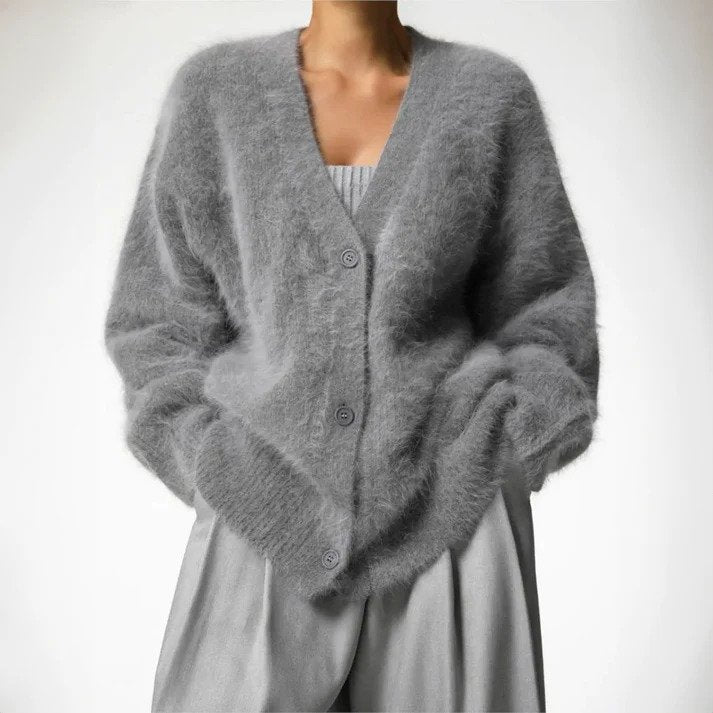 Alianna Gilet Femme – Gilet en Maille Confortable à Manches Longues Élégant & Polyvalent