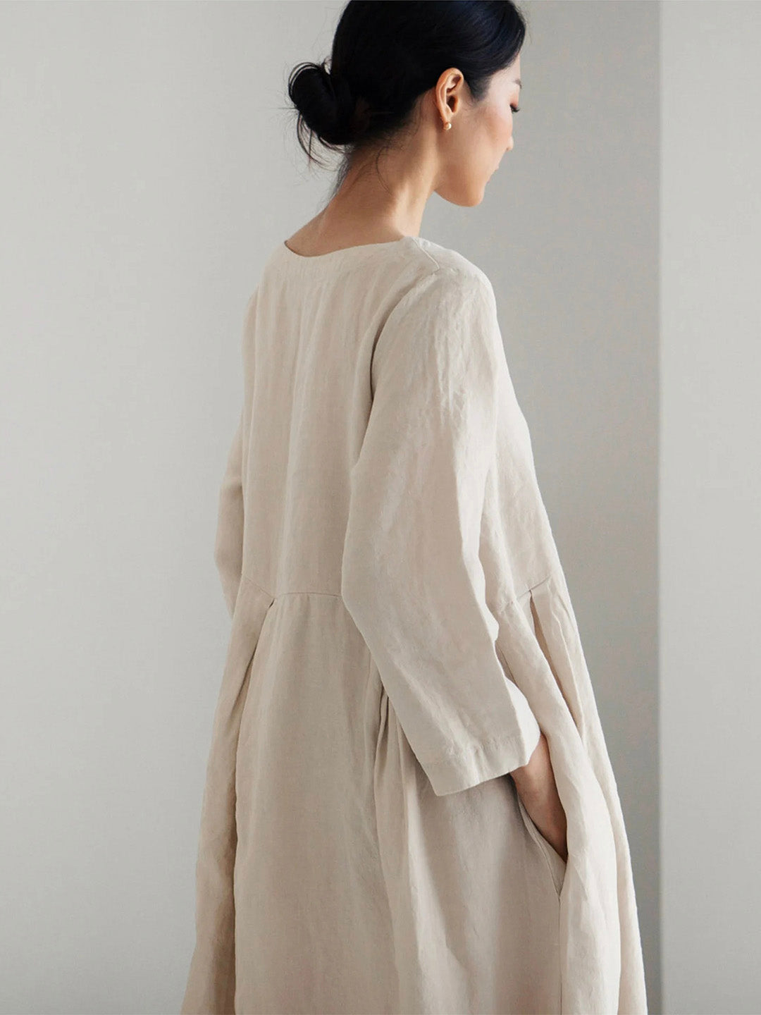 Cielo Long Dress for Women – Lightweight Linen, Natural Comfort & Elegant Minimalist Style