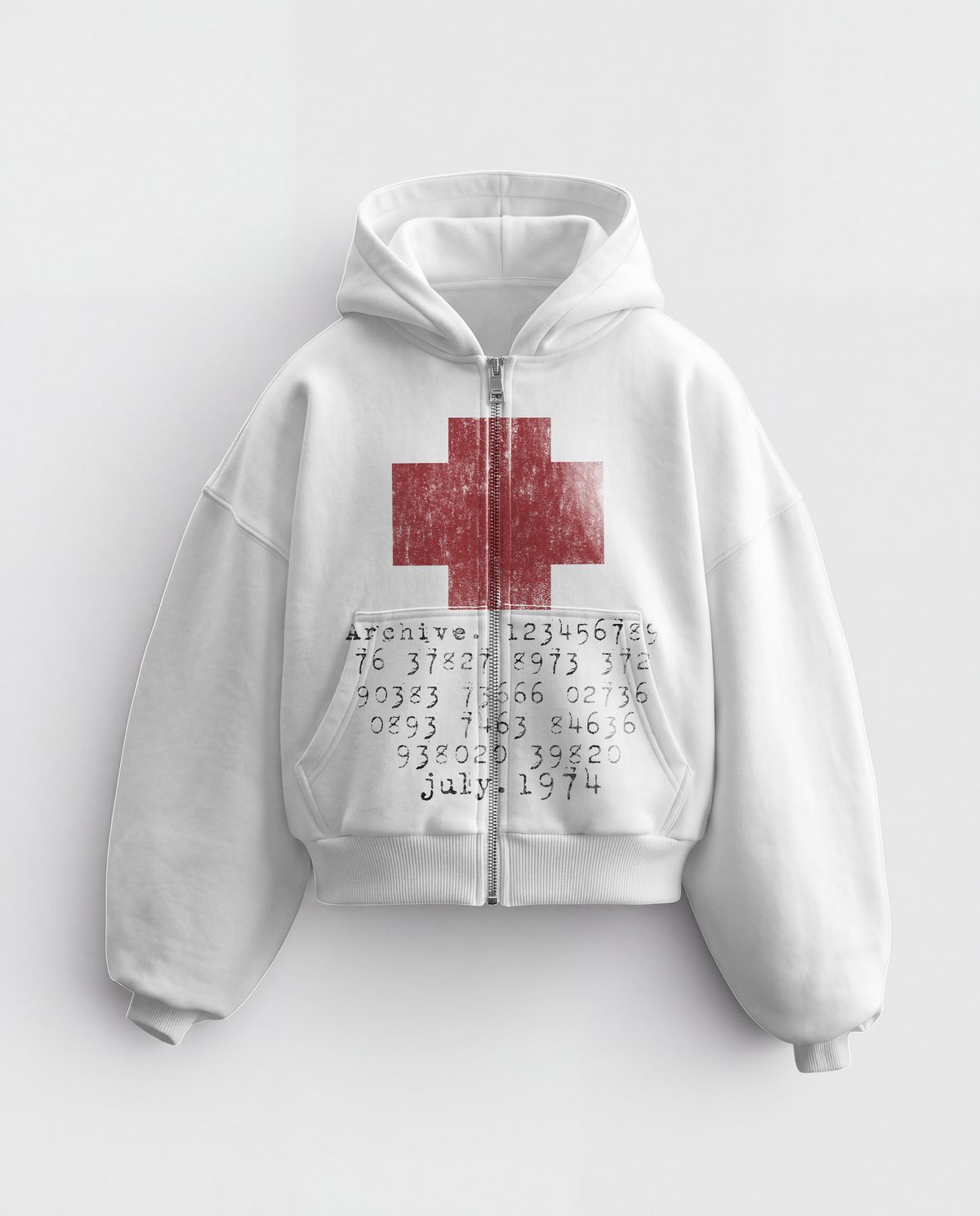 'JULY1974' HEAVYWEIGHT BOXY ZIPUP HOODIE