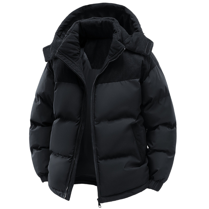 Erick Men's Winter Jacket with Hood – Padded Lining, Regular Fit & Windproof