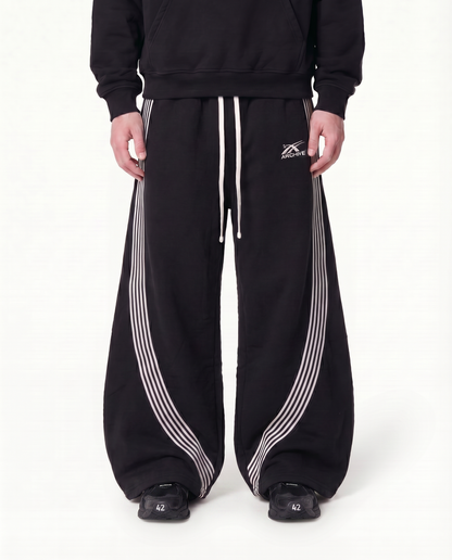 ARCHIVE ESSENTIAL WIDELEG SWEATPANTS BLACK