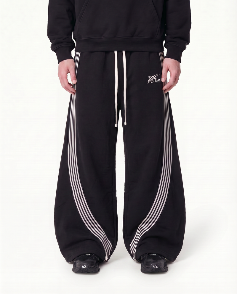 ARCHIVE ESSENTIAL WIDELEG SWEATPANTS BLACK