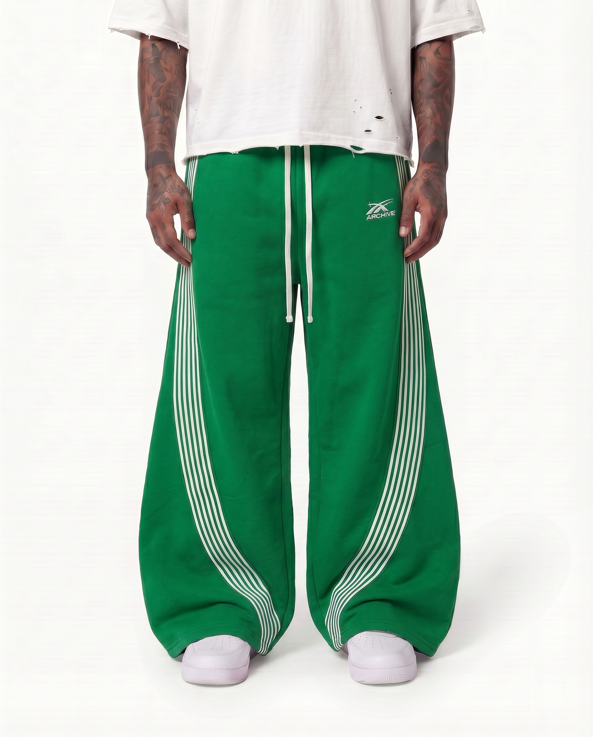 ARCHIVE ESSENTIAL WIDELEG SWEATPANTS GREEN