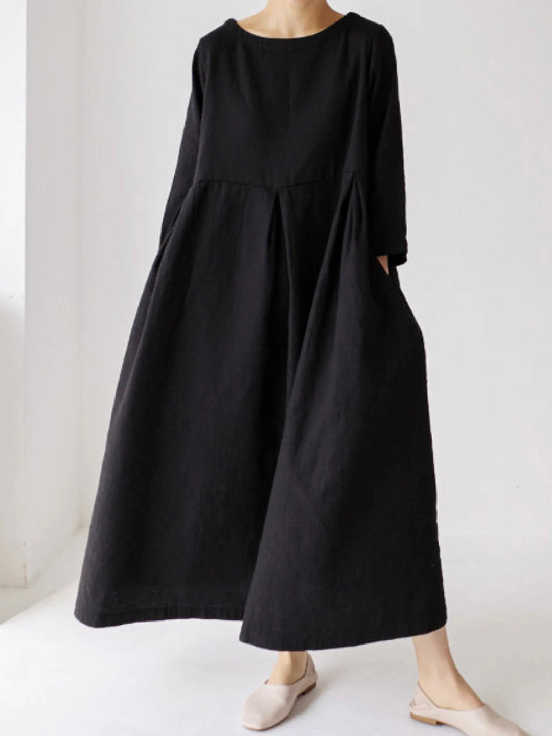 Cielo Long Dress for Women – Lightweight Linen, Natural Comfort & Elegant Minimalist Style