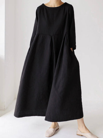 Cielo Long Dress for Women – Lightweight Linen, Natural Comfort & Elegant Minimalist Style