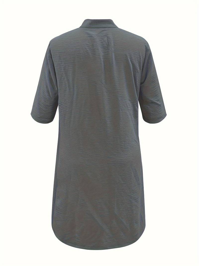 Maelis Robe Chemise Femme – Robe Classique Élégante avec Coupe Droite et Boutonnage Chic