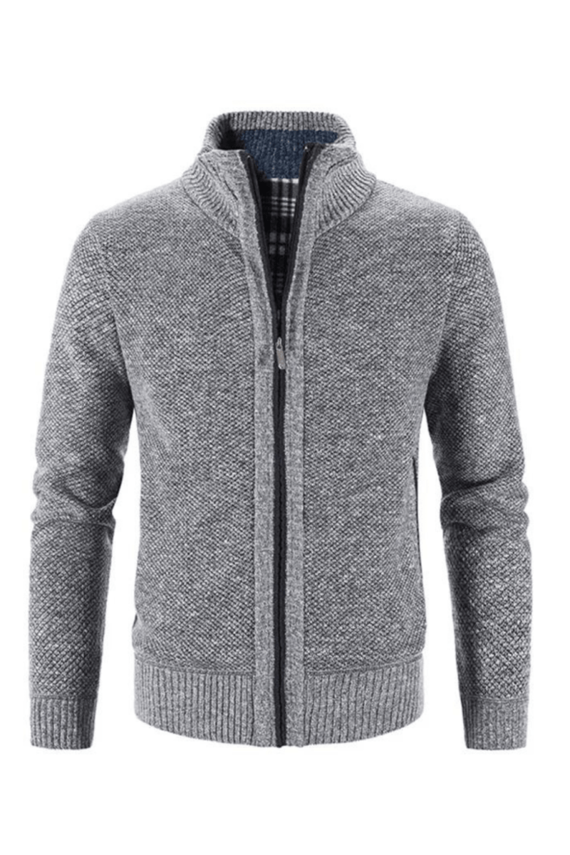 Hayden Men's High Collar Cardigan – Elegant & Comfortable Knit Jacket for Winter