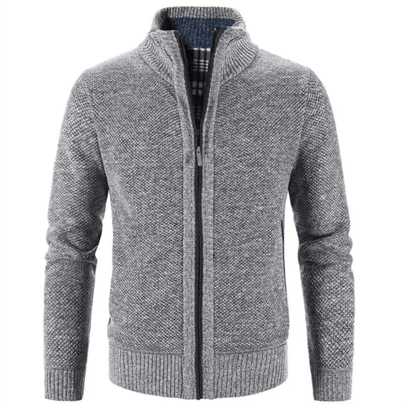 Hayden Men's High Collar Cardigan – Elegant & Comfortable Knit Jacket for Winter