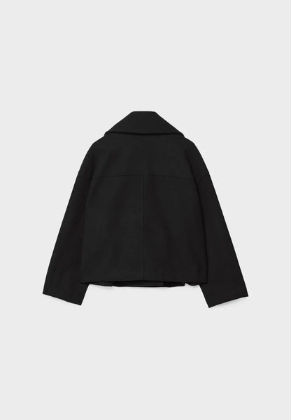 Lainey Veste Femme Croisée – Manteau Court Élégant avec Col Large & Tissu Doux et Chaud