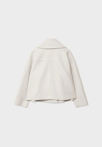 Lainey Veste Femme Croisée – Manteau Court Élégant avec Col Large & Tissu Doux et Chaud