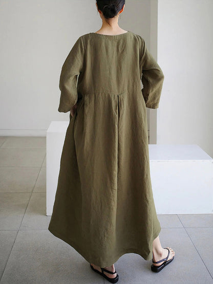 Cielo Long Dress for Women – Lightweight Linen, Natural Comfort & Elegant Minimalist Style