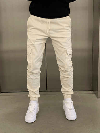 James Pantalon Jogger Cargo pour Homme – Coupe décontractée avec taille élastique et poches utilitaires