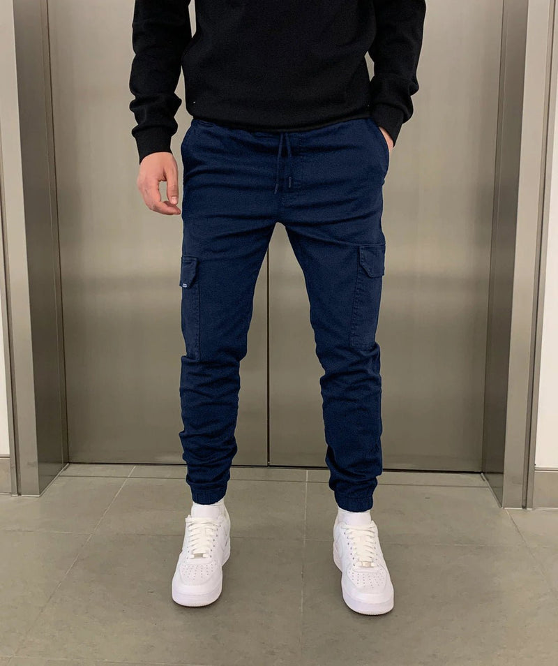 James Pantalon Jogger Cargo for Men – Relaxed Fit with Elastic Waist and Utility Pockets