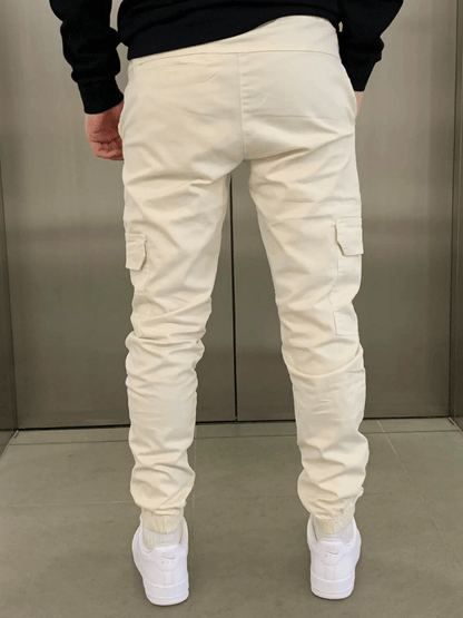 James Pantalon Jogger Cargo pour Homme – Coupe décontractée avec taille élastique et poches utilitaires