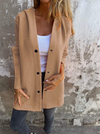 Kathryn Veste Longue à Capuche – Légère & Stylée, Parfaite pour la Mi-Saison Femme