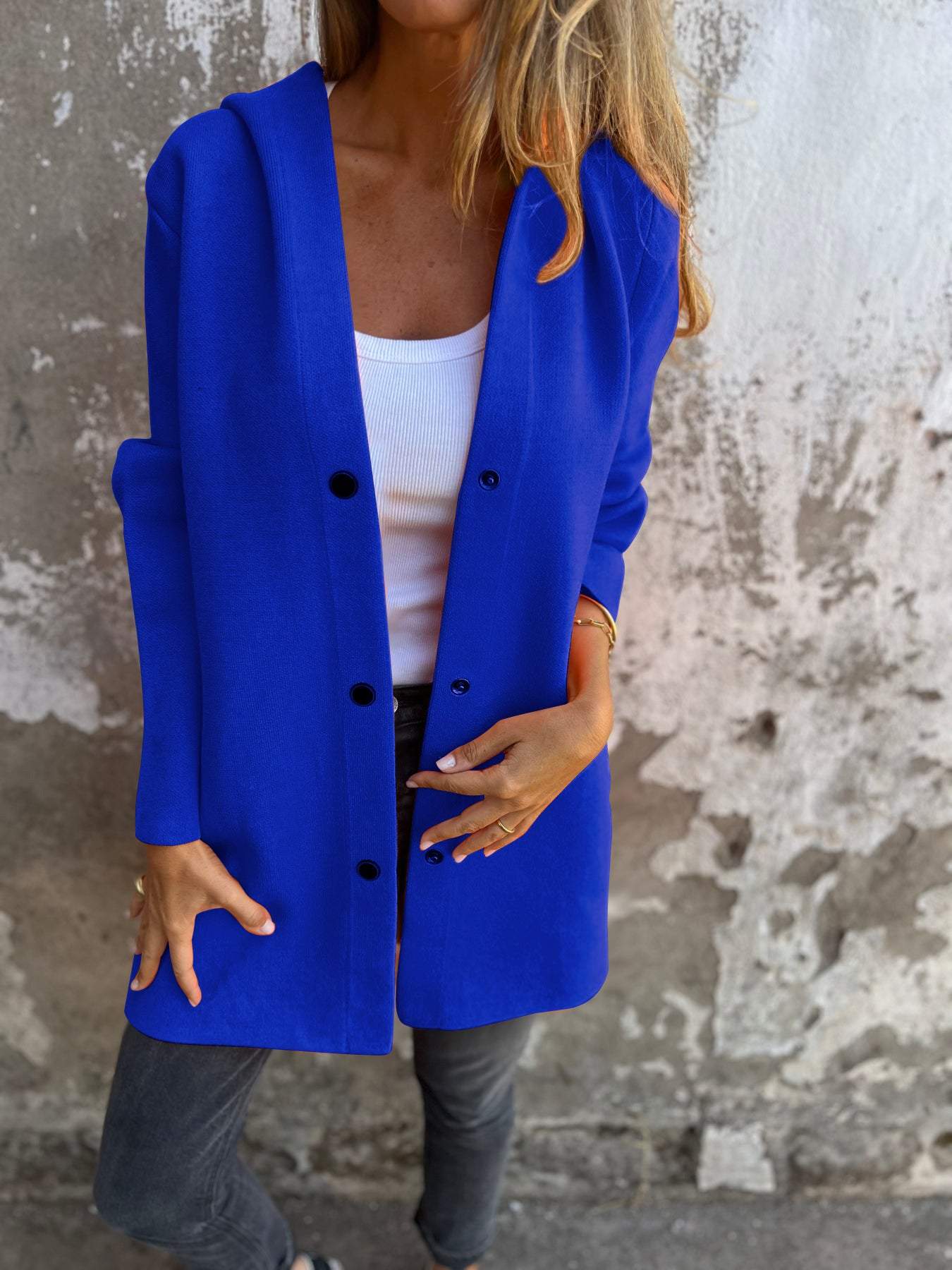 Kathryn Veste Longue à Capuche – Légère & Stylée, Parfaite pour la Mi-Saison Femme