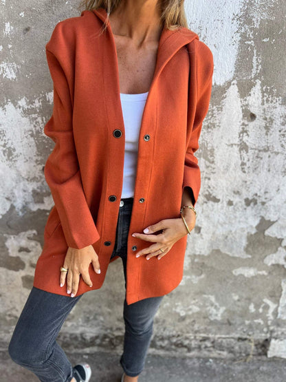 Kathryn Veste Longue à Capuche – Légère & Stylée, Parfaite pour la Mi-Saison Femme