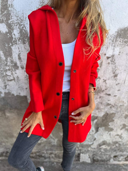 Kathryn Veste Longue à Capuche – Légère & Stylée, Parfaite pour la Mi-Saison Femme