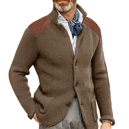 Edward Blazer Homme Vintage – Col Montant Élégant, Manches Longues & Style Intemporel