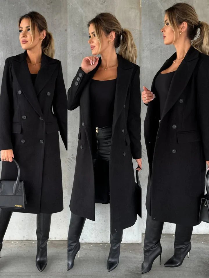 Laura Manteau Femme Long Hiver – Élégant, Chaud & Sophistiqué au Style Intemporel