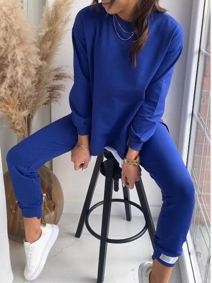 Aisha Ensemble Femme – Survêtement Confortable avec Haut à Manches Longues & Pantalon Ajusté