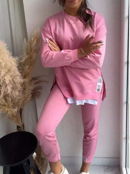 Aisha Ensemble Femme – Survêtement Confortable avec Haut à Manches Longues & Pantalon Ajusté