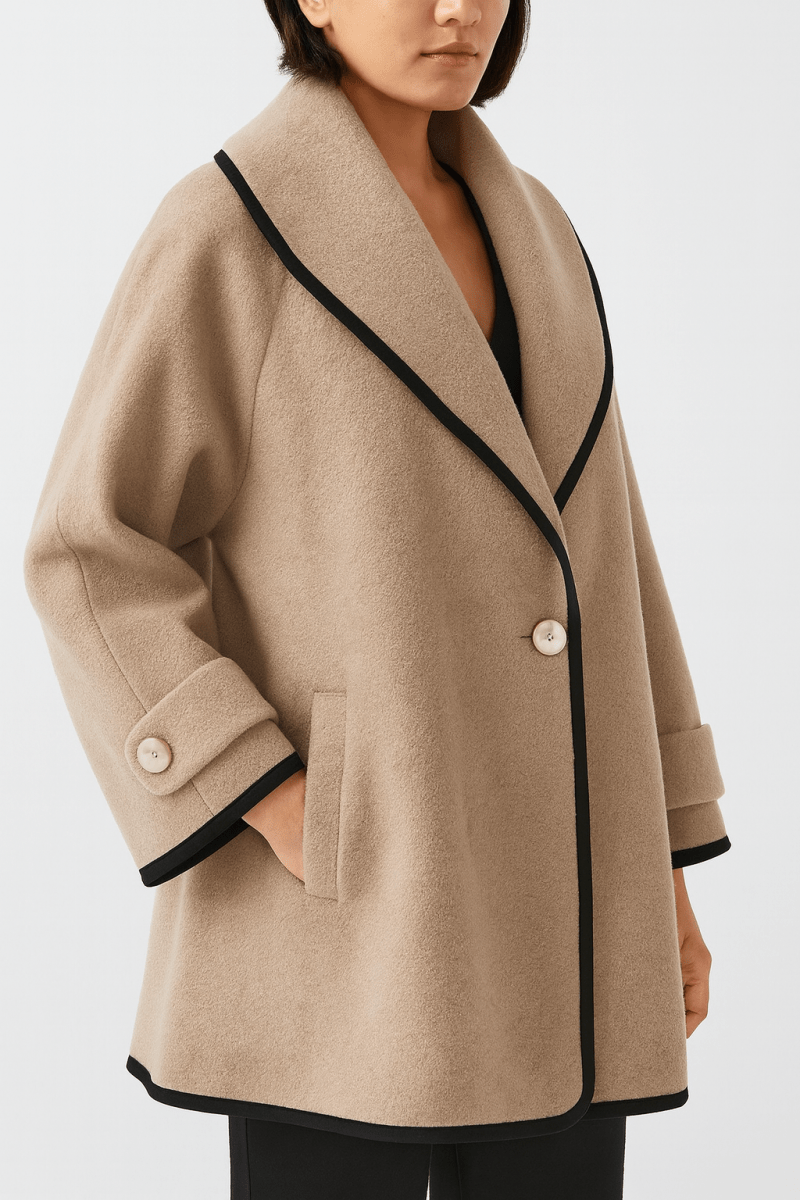 Lillian Manteau Femme Oversize – Manteau Long Élégant & Confortable pour Automne/Hiver