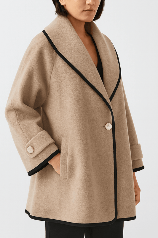 Lillian Manteau Femme Oversize – Manteau Long Élégant & Confortable pour Automne/Hiver