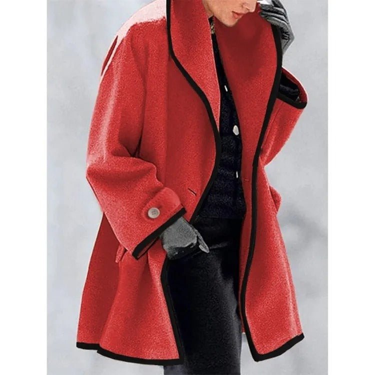 Lillian Manteau Femme Oversize – Manteau Long Élégant & Confortable pour Automne/Hiver