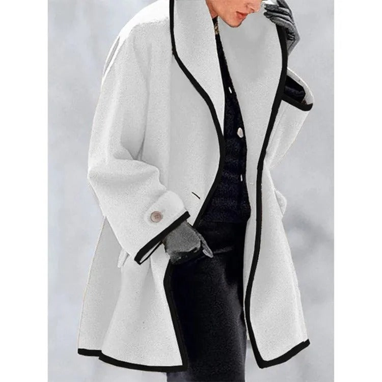 Lillian Manteau Femme Oversize – Manteau Long Élégant & Confortable pour Automne/Hiver