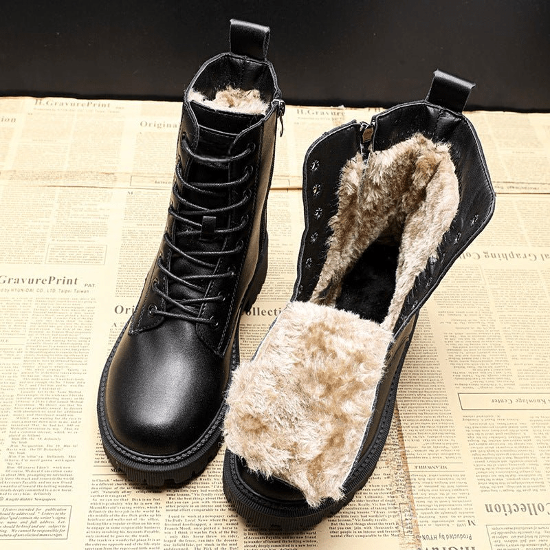 Lola Bottes d’Hiver Femme – Noires de Luxe, Antidérapantes, Chaudes & au Design Britannique Élégant